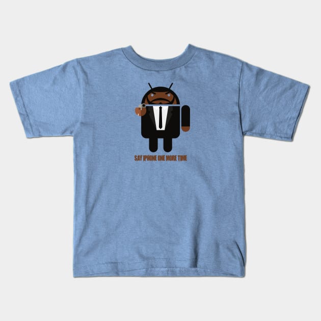 Say iPhone One More Time Kids T-Shirt by Droidloot